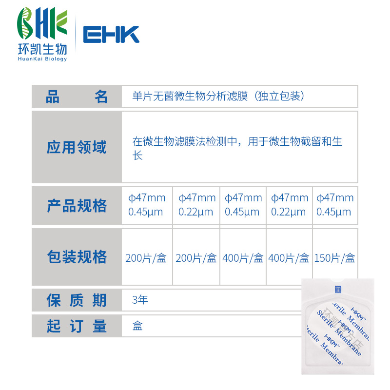 0.22μm微孔滤膜(无菌,混合纤维素CN-CA) 200片/盒 - 产品主图3