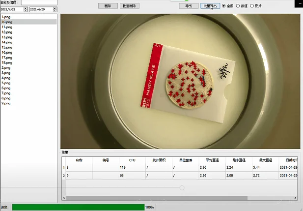 结果导出