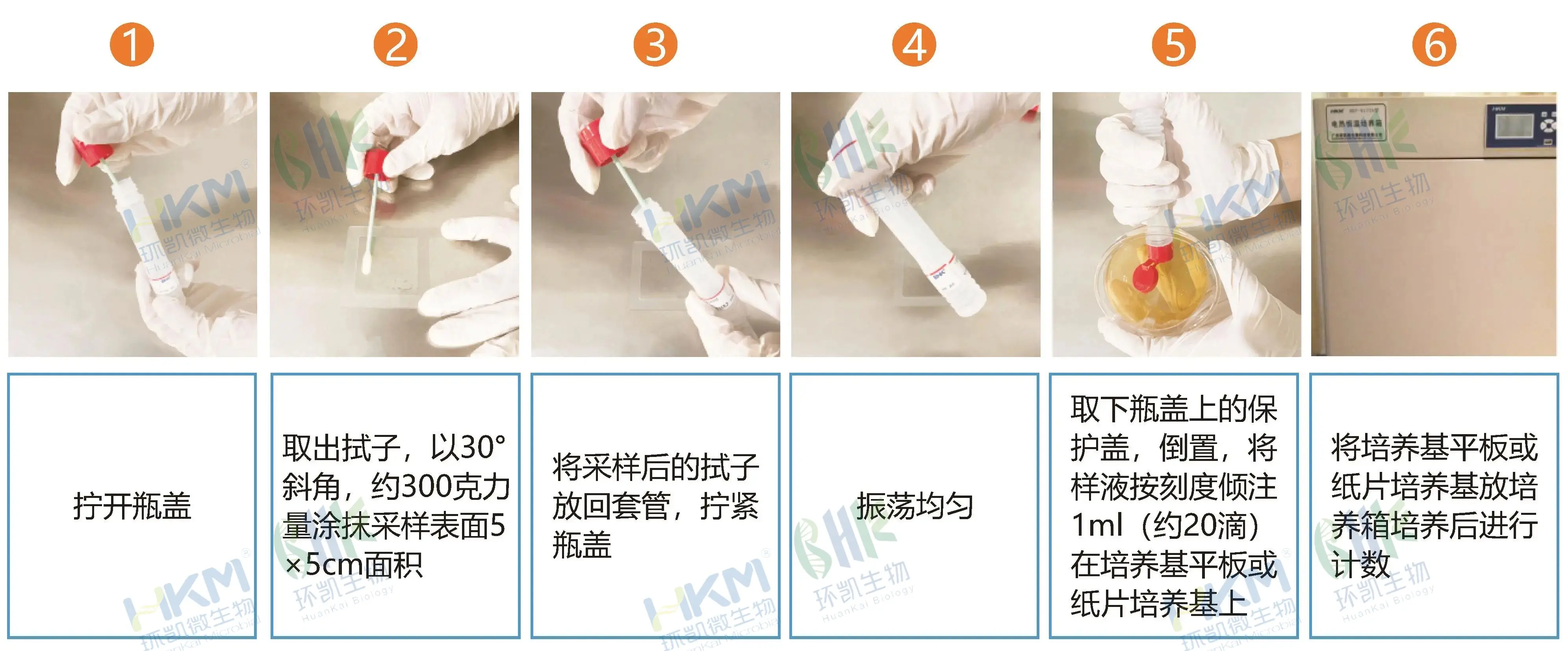 一次性采样管(采集转运拭子)使用步骤 一次性采样管(采集转运拭子)使用步骤