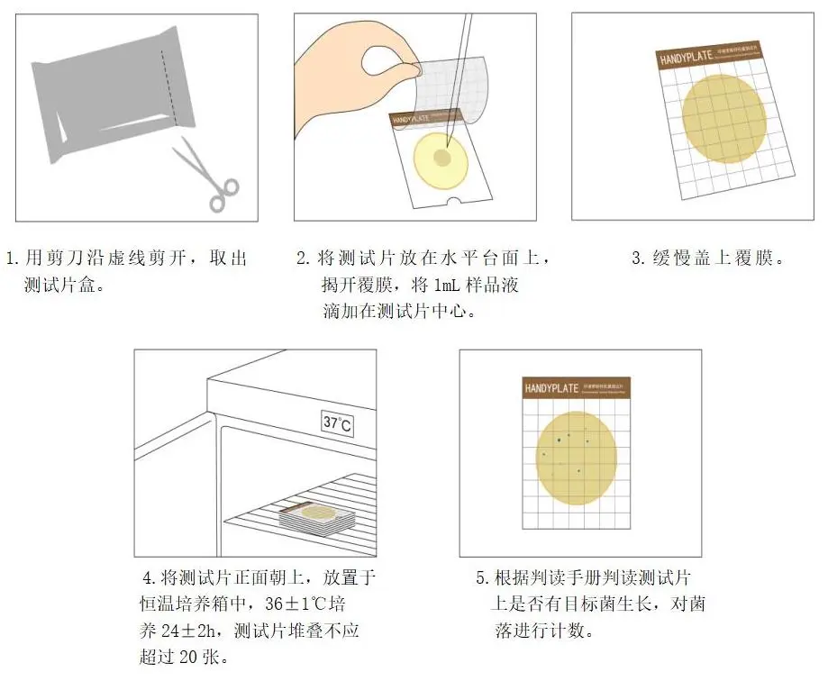 HandyPlate®环境李斯特氏菌测试片定量操作步骤 HandyPlate®环境李斯特氏菌测试片定量操作步骤