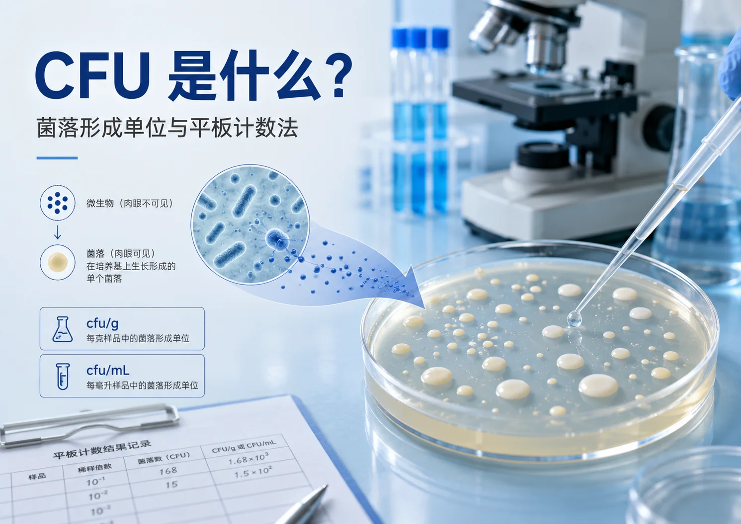 CFU（菌落形成单位）