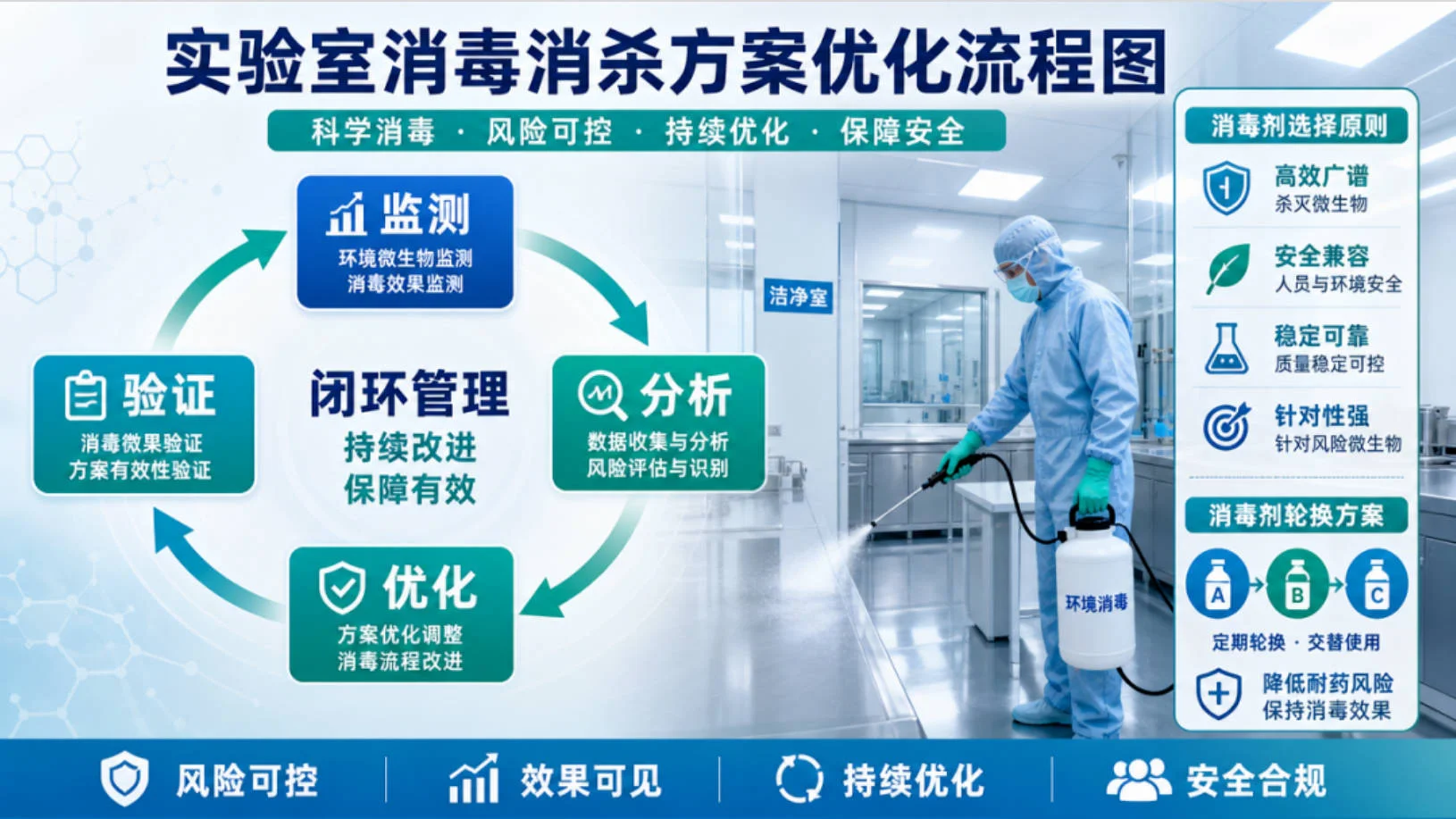 实验室消毒消杀方案优化流程图